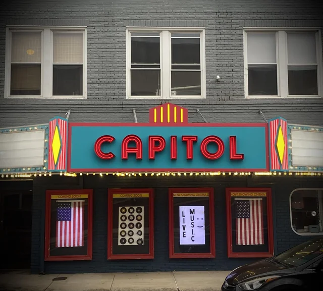 The exterior of Capitol Hall in downtown Erwin